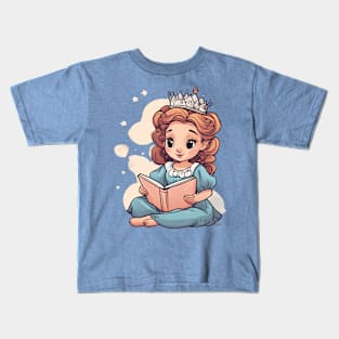 Learning Princess She-Reads Book Lover Kids T-Shirt